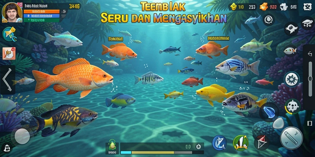 Screenshot gameplay Tembak Ikan seru di 3446.