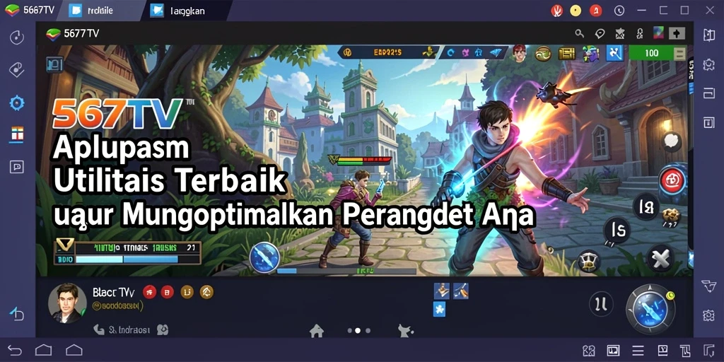 Tampilan utama aplikasi 567TV yang membantu optimasi perangkat.