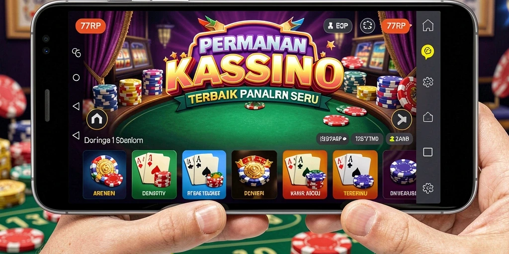 Screenshot gameplay 77RP menampilkan keseruan bermain Kasino.