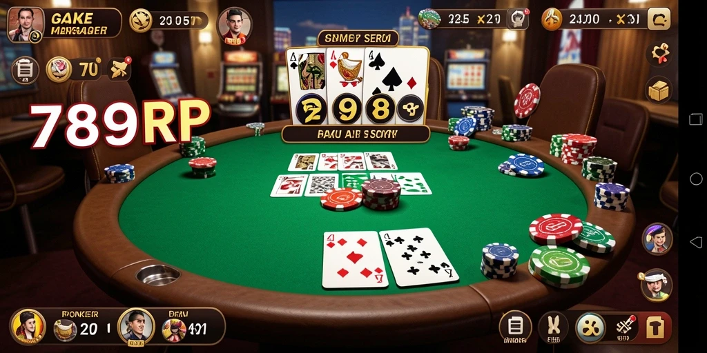 Tampilan gameplay seru dari aplikasi Poker 789RP.