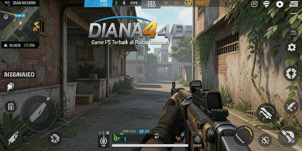 Tampilan gameplay yang seru di DIANA4D dengan aksi menembak yang mendebarkan.