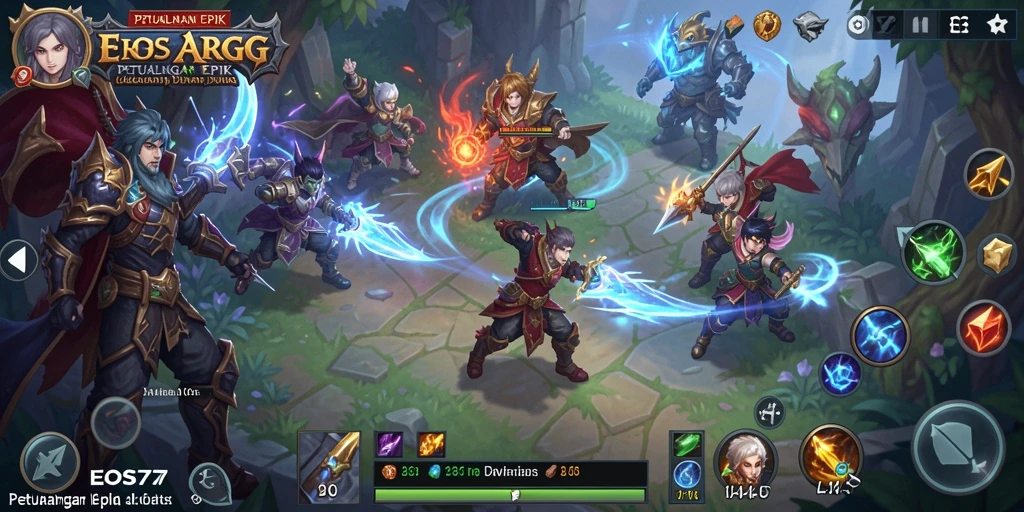 Tangkapan layar gameplay EOS77 yang menampilkan aksi mendebarkan di dunia ARPG.