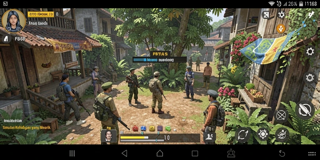 Screenshot gameplay FB168 yang menampilkan simulasi kehidupan yang realistis.