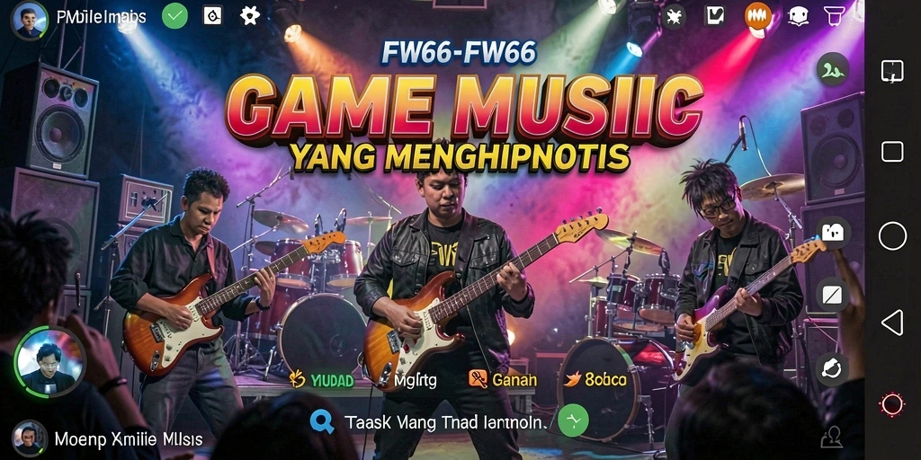 Tampilan screenshot utama FW66 yang menunjukkan momen seru gameplay musik.
