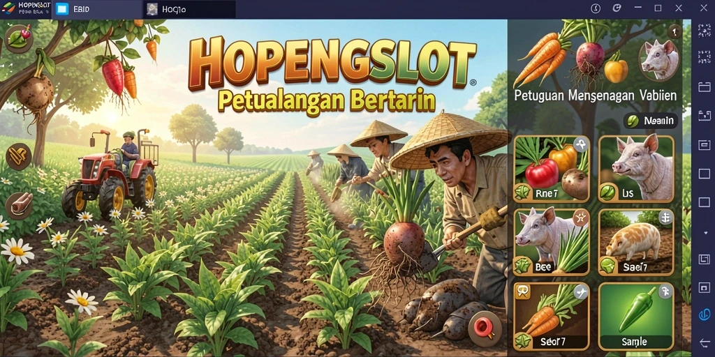Tangkapan layar HOPENGSLOT menunjukkan aktivitas bertani yang mendebarkan.