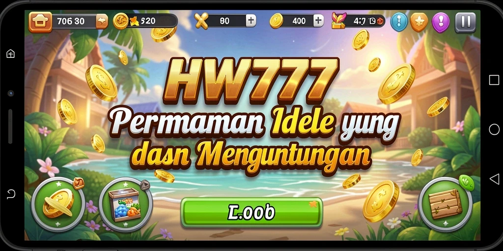 Gambaran gameplay HW777 dengan elemen Idle yang menarik dan kemudahan pengelolaan sumber daya.