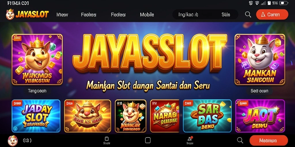 Tampilan gameplay JAYASLOT yang menyenangkan dan cerah.