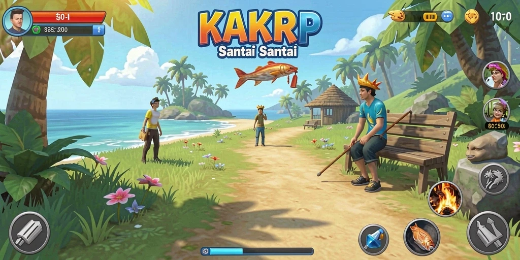 Screenshot gameplay KAKRP yang menunjukkan aksi seru dan tantangan menarik.