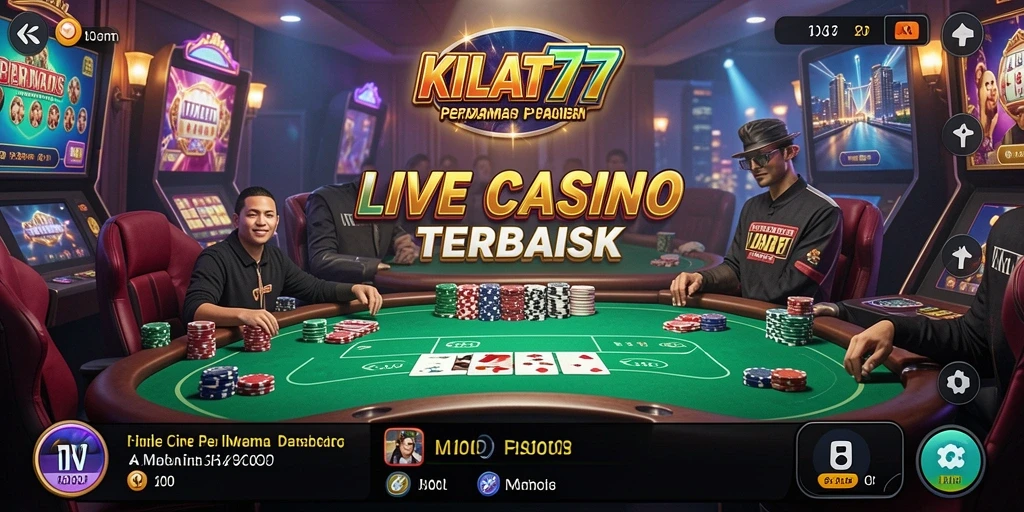 Tampilan menarik gameplay KILAT77 di Live Casino.