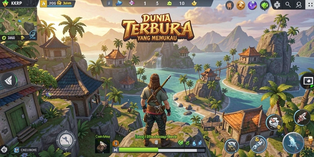 Screenshot menampilkan petualangan seru di dunia terbuka KKRP.
