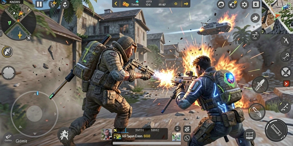 Tampilan gameplay KNO89 yang seru dalam peperangan TPS.