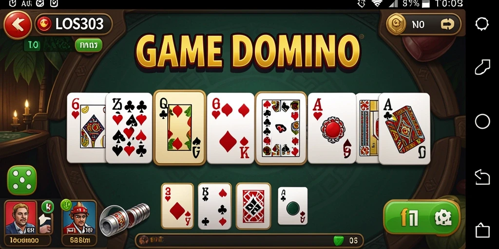 Tampilan gameplay seru LOS303 dalam permainan Domino.
