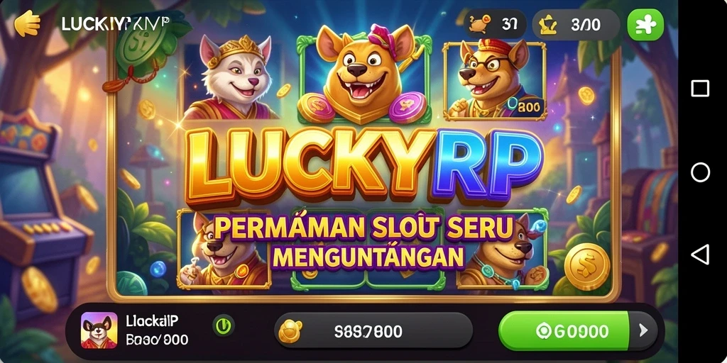 Screenshot utama LUCKYRP menampilkan gameplay Slot yang menarik.