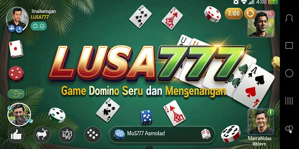 Tampilan gameplay menarik dari LUSA777 dalam permainan Domino.
