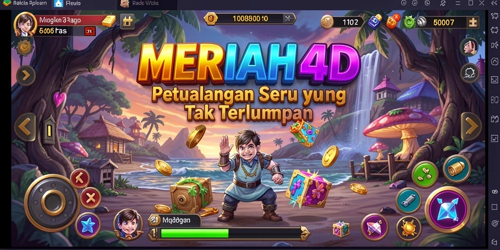 Tampilan gameplay MERIAH4D yang memikat dalam petualangan seru.