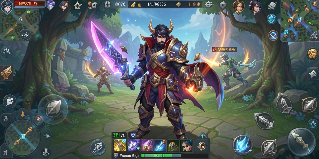 Tampilan gameplay seru dari MPO76 dalam dunia MMORPG yang luas.