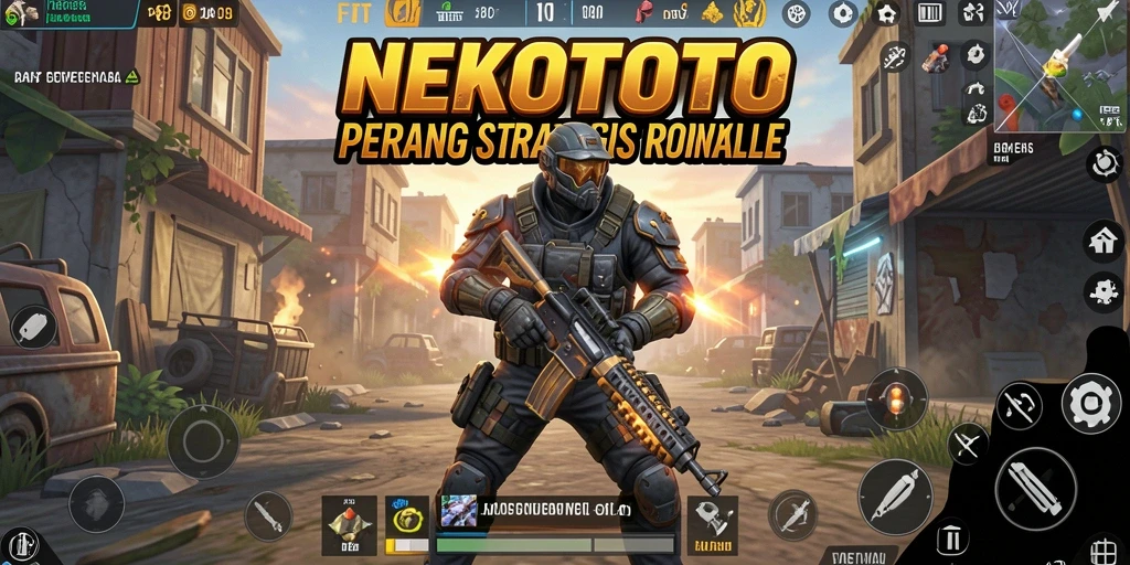 Gameplay seru dalam NEKOTOTO yang menunjukkan pertempuran Battle Royale.