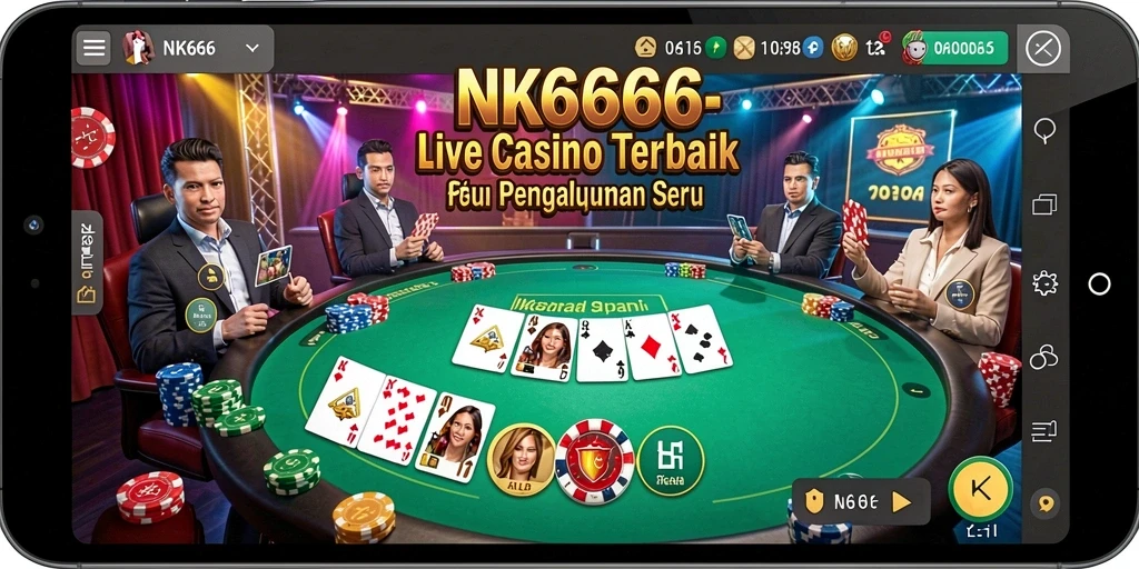 Tampilan menarik dari gameplay Live Casino di NK666.