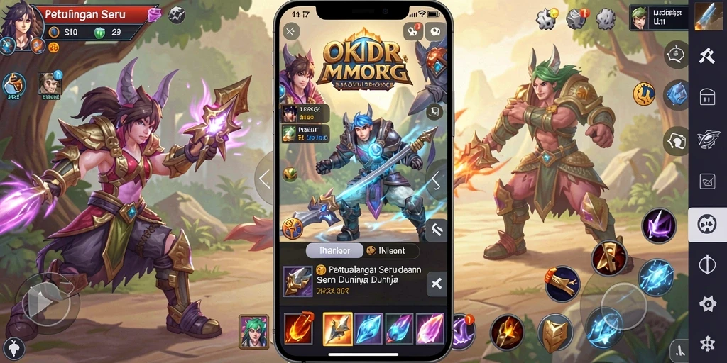 Tampilan gameplay <strong>OKIDR</strong> yang menarik dalam dunia MMORPG.
