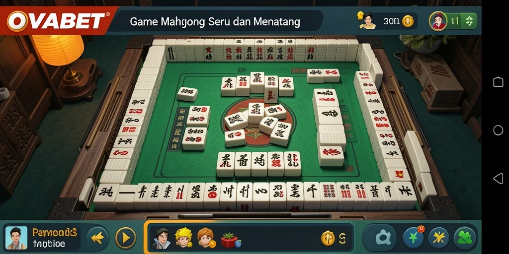Gameplay seru Mahjong di OVABET dengan berbagai tantangan.