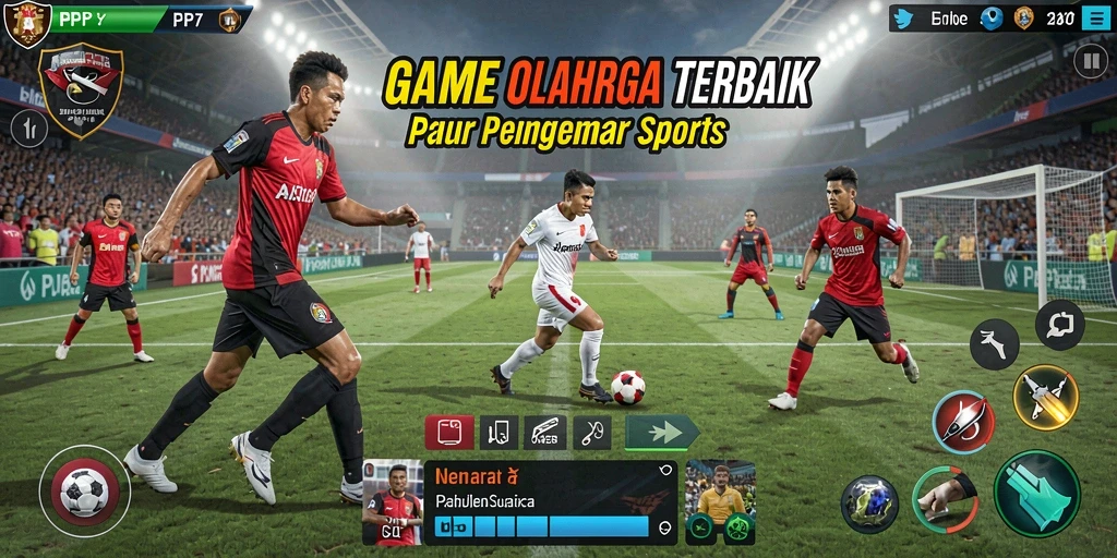 Tampilan aksi seru dalam gameplay olahraga PP7.