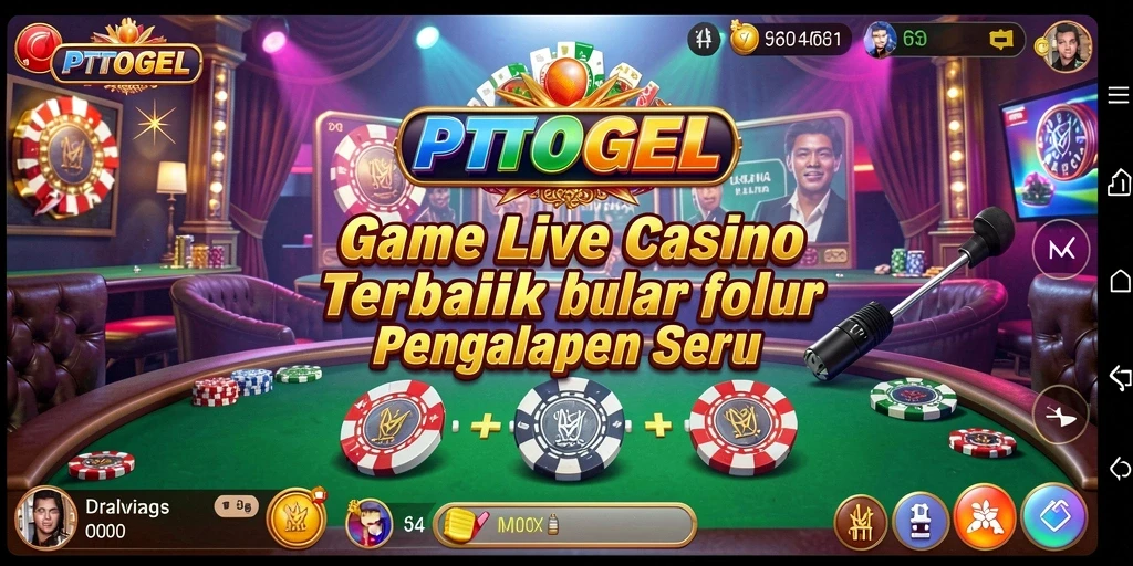 Tampilan gameplay PTTOGEL yang seru dan interaktif di Live Casino.