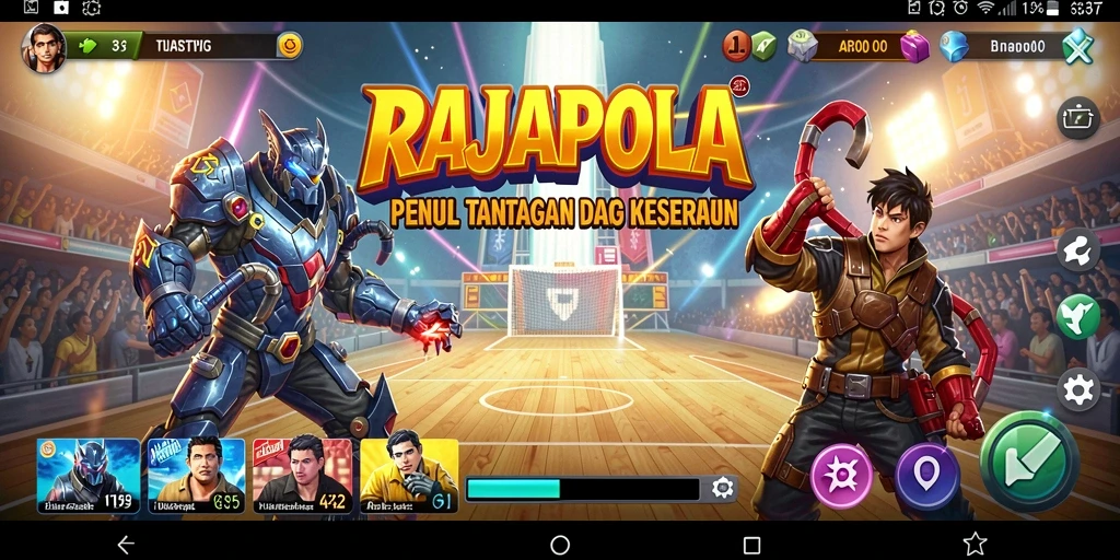 Tampilan gameplay menarik dari RAJAPOLA yang memikat para pemain.