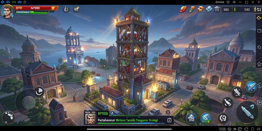 Tampilan gameplay RP888 yang menarik dalam genre Tower Defense.