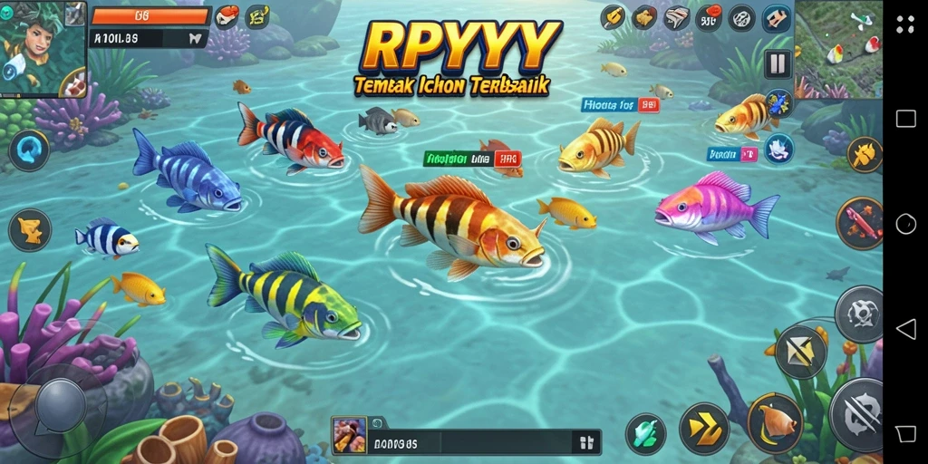 Tampilan screenshot RPYYY menampilkan aksi seru dalam permainan Tembak Ikan.