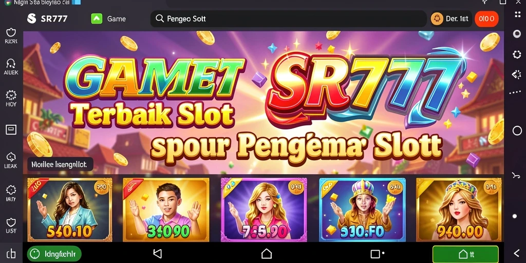 Tampilan gameplay menarik dari SR777 yang penuh warna.
