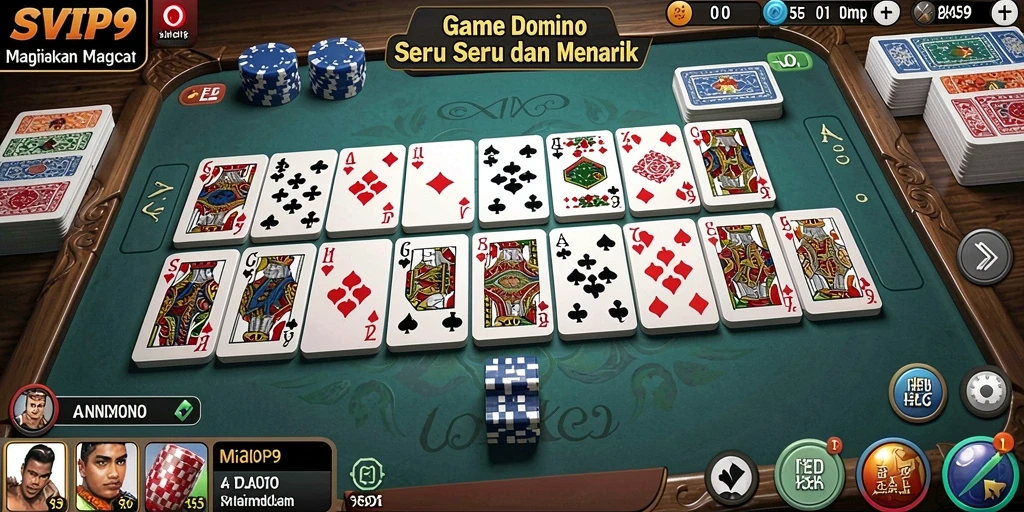 Tampilan gameplay seru dari SVIP9, permainan domino yang menghibur.