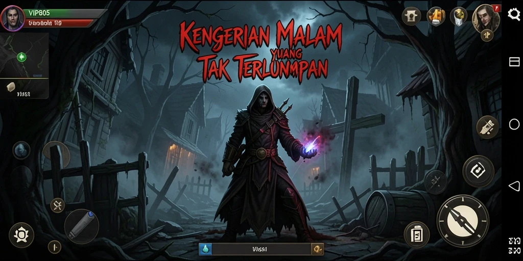 Tampilan gameplay yang menegangkan dan atmosfer menakutkan di VIP805.