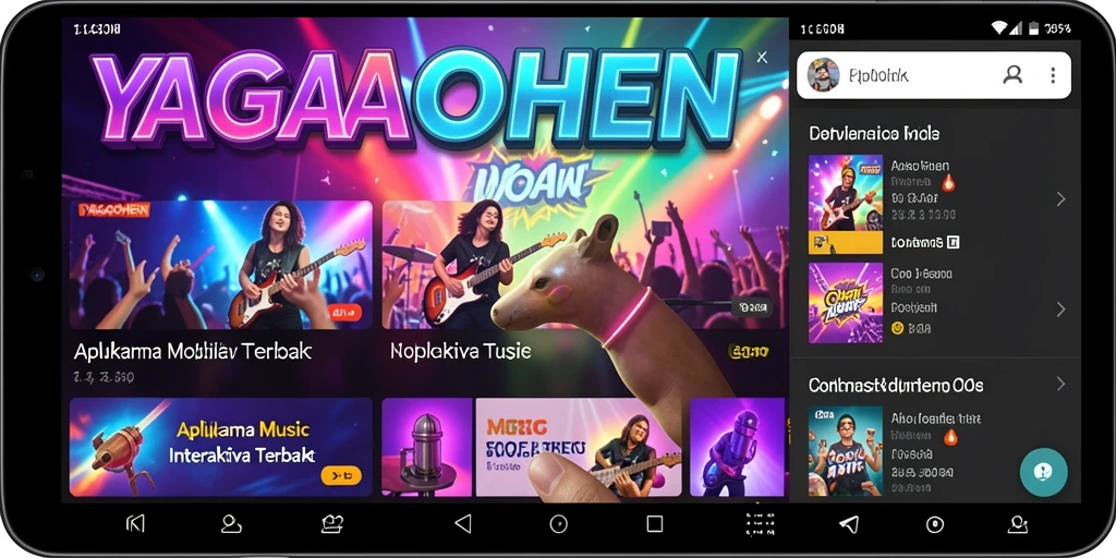 Tampilan gameplay YAGAOHEN yang menampilkan interaksi musik yang seru.