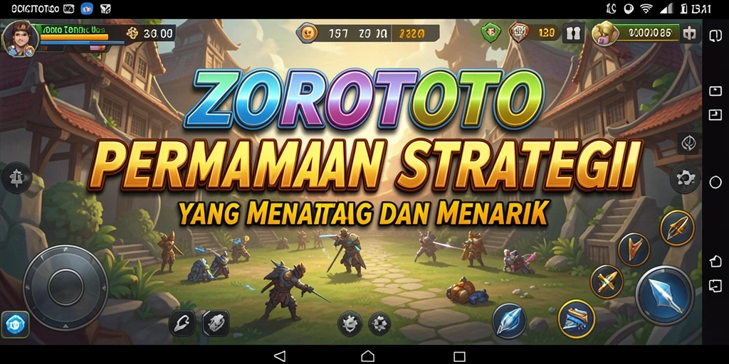 Tampilan gameplay ZOROTOTO yang menegangkan dalam strategi.